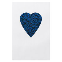Blue Heart. Patterned Heart Design.