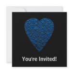 Blue Heart. Patterned Heart Design.