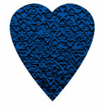 Blue Heart. Patterned Heart Design. Photo Sculpture