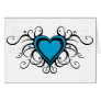Blue Heart Swirls Cards