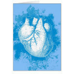 Blue Heart with Spatters cards