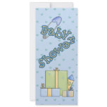 Blue Hearts Baby Shower Boy Custom Invites
