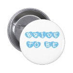 Blue Hearts Bride to Be Button