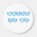 Blue Hearts Bride to Be Refrigerator Magnet