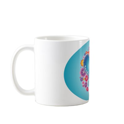 Blue hearts mugs by Astulia