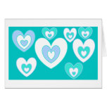 Blue Hearts Valentines Greeting Cards