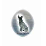 Blue Heeler in the Clouds t-shirts