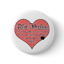 Blue Heeler Paw Prints Dog Humour Pin