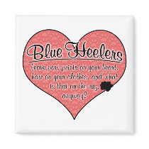 Blue Heeler Paw Prints Dog Humour Fridge Magnet