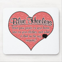Blue Heeler Paw Prints Dog Humour Mouse Mat