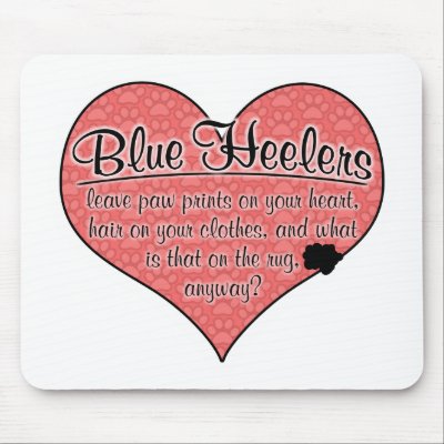Blue Heeler Paw Prints Dog Humour Mouse Mat by thatsalottadogs