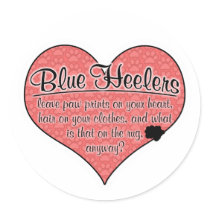 Blue Heeler Paw Prints Dog Humour Sticker