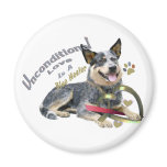 Blue Heeler Unconditional Love magnets