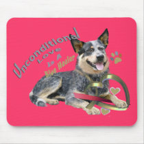 Blue Heeler Unconditional Love Mouse Pad