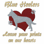 Blue Heelers Leave Paw Prints Embroidered Hoodie