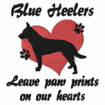 Blue Heelers Leave Paw Prints embroidered shirts