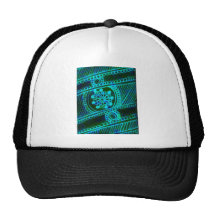 Blue henna art hat