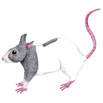 blue hooded rat sculpture cut out by Mindgoop