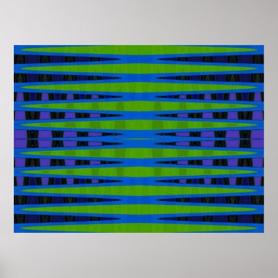 Blue Horizon Poster by DonnaGraysonAbstract