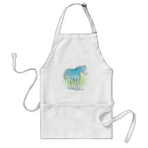 blue horse aprons