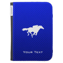 Blue Horse Racing Kindle Cases