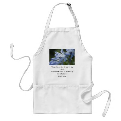 Blue Hosta Trumpets Aprons by PeacefulPlaces