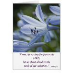 Blue Hosta Trumpets Greeting Cards