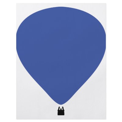 blue hot-air balloon icon personalized flyer by TomaniacLines
