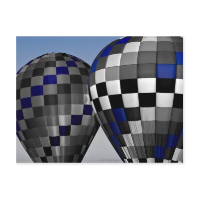 Blue hot air balloons Postcards