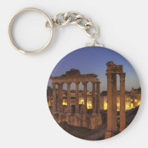 Blue hour at the Forum Romanum, Rome Key Chain