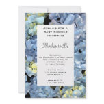 Blue Hydrangea Baby Shower Invitation