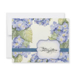 Blue Hydrangea Bracket Floral Formal Wedding Custom Invitation