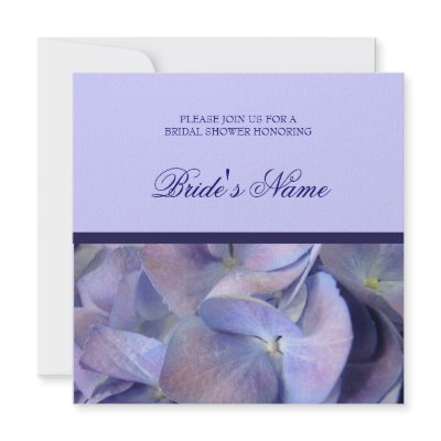 Blue Hydrangea Bridal Shower Invitations by Koobear