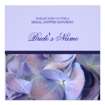 Blue Hydrangea Bridal Shower Invitations
