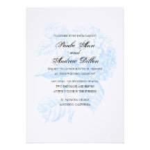 Blue Hydrangea Custom Invite
