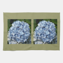 Blue Hydrangea Flower Towel