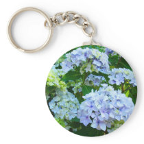 Blue Hydrangea Flowers keychain Summer Garden