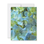 Blue Hydrangea Flowers You Are Invited invitations