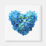 Blue Hydrangea Heart Refrigerator Magnet