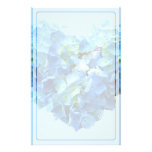 Blue Hydrangea Heart Stationery