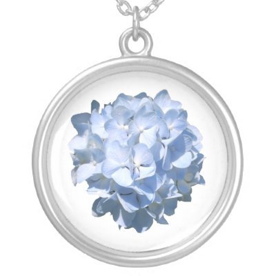 Blue Hydrangea necklace by ObservationCreations