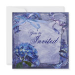 Blue Hydrangea Party invitations