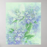 Blue Hydrangea Poster