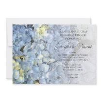 Blue Hydrangea Rehearsal Dinner Invitation