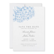 Blue Hydrangea Save the Date Custom Invites