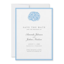 Blue Hydrangea Save the Date Invitation