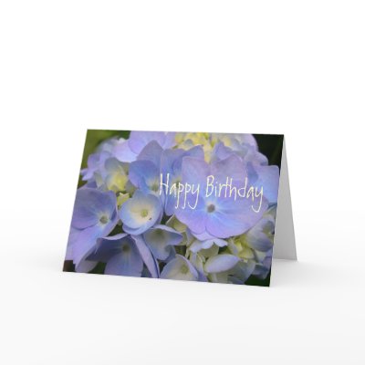 Blue Hydrangea Scripture Birthday Card by dustytoes