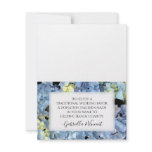 Blue Hydrangea Wedding Charity Favor Card Announcement
