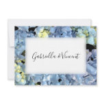 Blue Hydrangea Wedding Flat Stationery Note Cards invitations