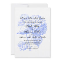 Blue Hydrangea Wedding Invitation